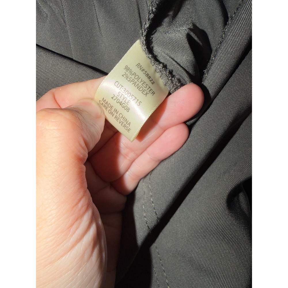 Max Studio London Womens Wide Leg Trousers Army Green Pull On Pants 2704G08 L - Picture 4 of 12